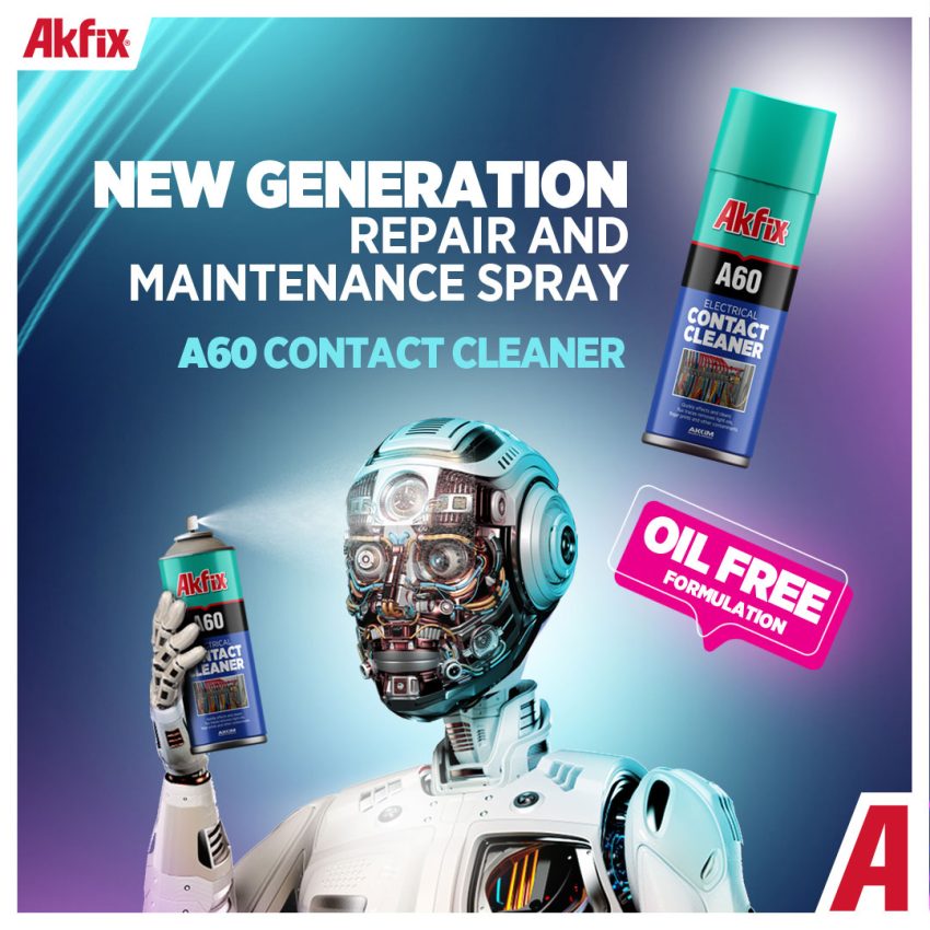 اسپری تمیز کننده تجهیزات الکتریکی آکفیکس Akfix A60 Electrical Contact Cleaner Spray