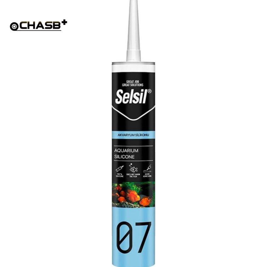 InShot_20260225_160154293 چسب سیلیکون آکواریوم سلسیل (Selsil) مدل 07 حجم 280 میلی لیتر