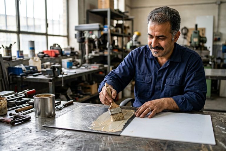چسب مناسب برای چسباندن PVC به فلز روی ورق فولادی در کارگاه